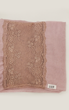 طرحة بوالياباني مع دانتيل~ Japanese Voile Lace Scarf 43 